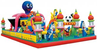 QX-114A jumping castles inflatable water slide